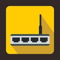 Router icon in flat style