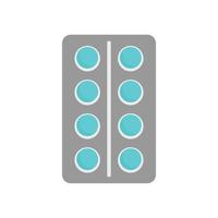 Pack of pills icon, flat style vector