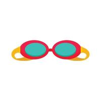 icono de gafas de natación, estilo plano vector