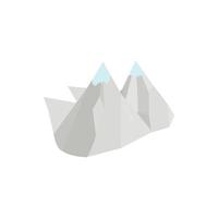 Mountains icon, isometric 3d style vector