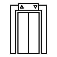 Architecture elevator icon, outline style vector