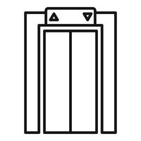 icono de ascensor de arquitectura, estilo de contorno vector