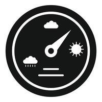 Barometer icon, simple style vector