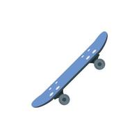 Side of skateboard icon, flat style vector