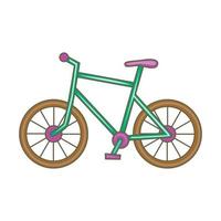 icono de bicicleta, estilo de dibujos animados vector