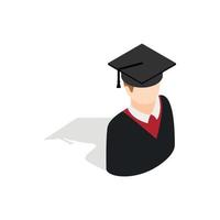 Woman graduate college. Happy graduate student with diploma, wearing a robe  and a square academic cap. Flat vector illustration on white background.  18969936 Vector Art at Vecteezy