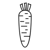 Carrot icon, outline style vector