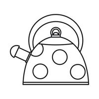 Kettle icon, outline style vector