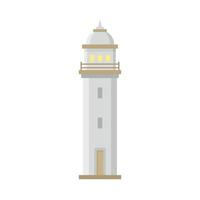 icono del faro del puerto, estilo plano vector