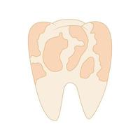 Illness tooth icon in cartoon style vector