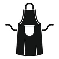 Worker apron icon, simple style vector