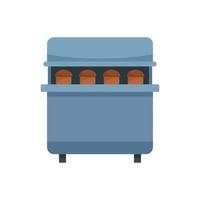 Bakery factory icon, flat style vector