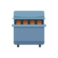 Bakery factory icon, flat style vector