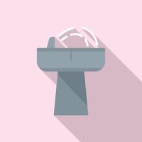 Drinking fountain icon, flat style vector