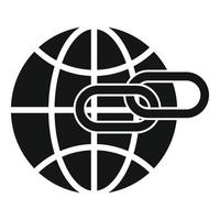 Global links strategy icon, simple style vector