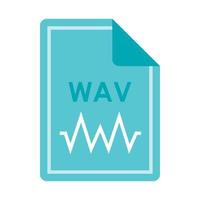 File WAV icon, flat style vector