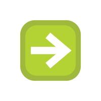 Arrow in square icon, flat style vector