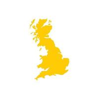 Map of Great Britain icon, flat style vector