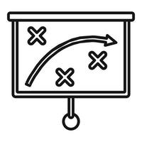 Crisis strategy icon, outline style vector