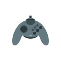 icono de joystick gris, estilo plano vector