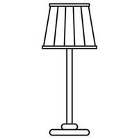 Floor lamp icon in outline style vector