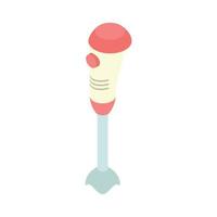 Hand blender electric mixer icon, cartoon style vector