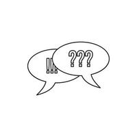 Speech bubbles question and exclamation marks icon vector