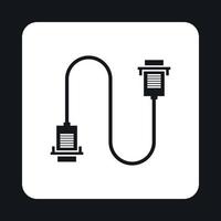 Cord VGA icon, simple style vector