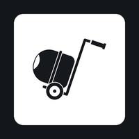 Concrete mixer icon, simple style vector