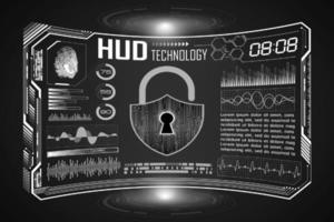 Modern HUD Technology Screen Background vector