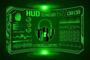 Modern HUD Technology Screen Background vector