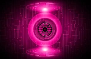 Modern eye Holograph on Technology Background vector