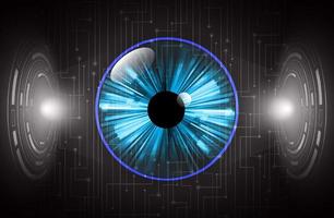 Modern Eye Holograph on Technology Background vector