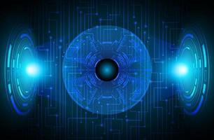 Modern Eye Holograph on Technology Background vector