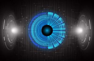 Modern Eye Holograph on Technology Background vector