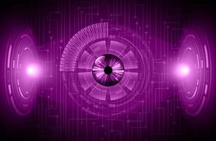 Modern Eye Holograph on Technology Background vector