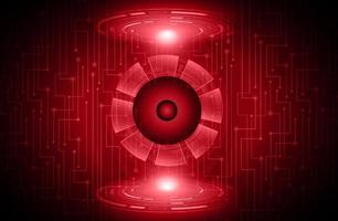 Modern Eye Holograph on Technology Background vector