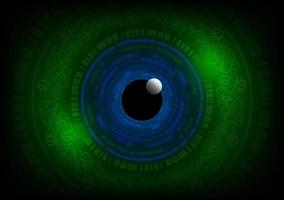 Modern Eye Holograph on Technology Background vector