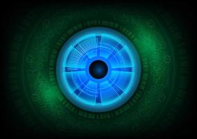 Modern Eye Holograph on Technology Background vector