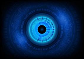 Modern Eye Holograph on Technology Background vector