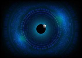 Modern Eye Holograph on Technology Background vector