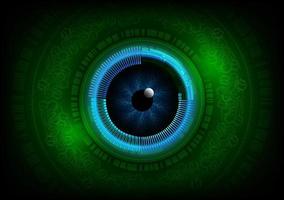 Modern Eye Holograph on Technology Background vector