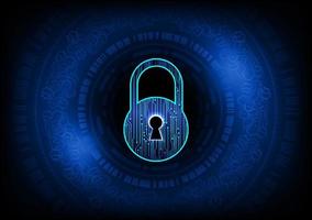 Modern Lock on Technology Background vector