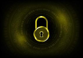 Modern Lock on Technology Background vector