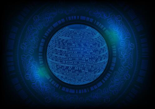 Modern data globe on Technology Background vector