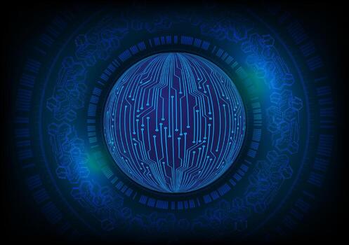 Modern data globe on Technology Background vector