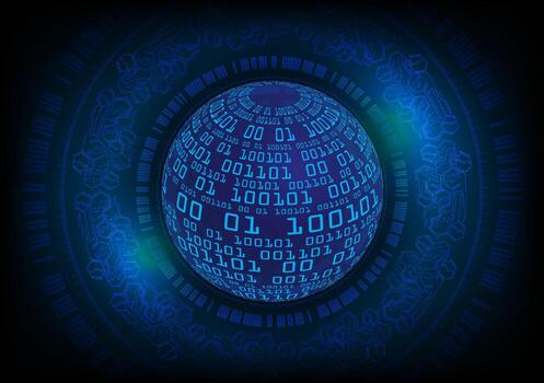 globo de datos moderno sobre fondo de tecnología vector