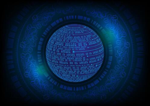 globo de datos moderno sobre fondo de tecnología vector