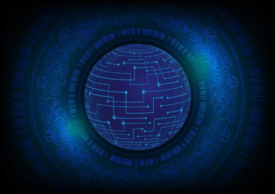 Modern Data Globe on Technology Background