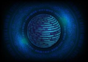 Modern Data Globe on Technology Background vector